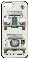 MG TD MkII 1951-53 Phone Cover Vertical